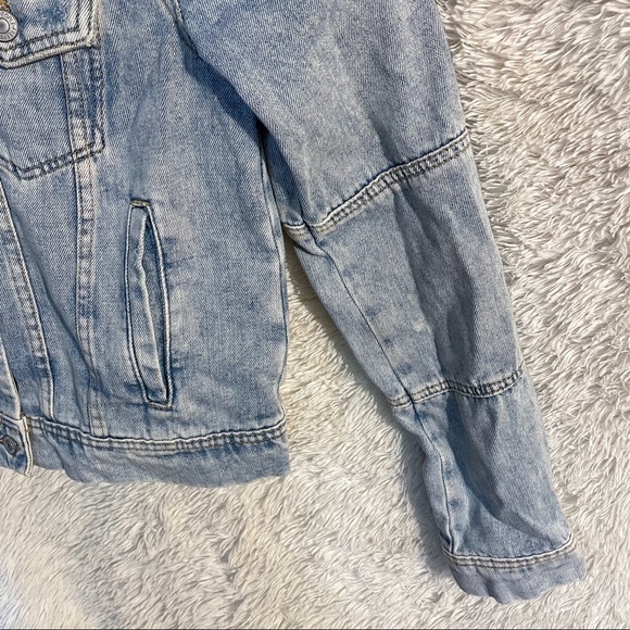 Light Wash Ripped Denim Jacket - Picture 5 of 8